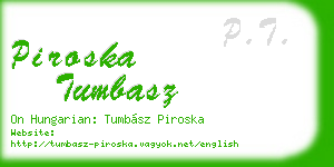 piroska tumbasz business card